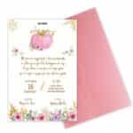 Προσκλητήριο Bάπτισης ΜΑΓΙΚΗ ΚΟΛΟΚΥΘΑ για κορίτσι