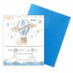 Προσκλητήριο Bάπτισης BALOON για αγόρι