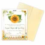 Προσκλητήριο Bάπτισης SUN FLOWER για κορίτσι