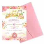 Προσκλητήριο Bάπτισης IT IS TIME για κορίτσι