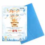 Προσκλητήριο Bάπτισης JUNGLE BALOON για αγόρι