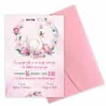 Προσκλητήριο Bάπτισης ΚΥΚΝΟΣ για κορίτσι