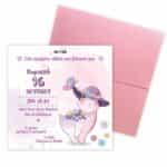 Προσκλητήριο Bάπτισης DINO GIRL για κορίτσι