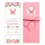 Προσκλητήριο Bάπτισης ΠΕΤΑΛΟΥΔΑ για κορίτσι