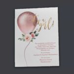 Προσκλητήριο Βάπτισης B100 για κορίτσι