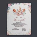 Προσκλητήριο Βάπτισης B105 για κορίτσι