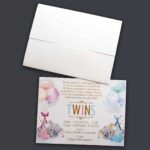 Προσκλητήριο Βάπτισης BF91 για Δίδυμα